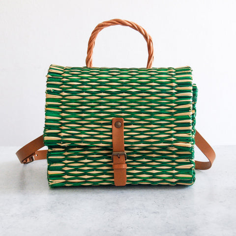 Panier traditionnel portugais avec sangle - Petit vert