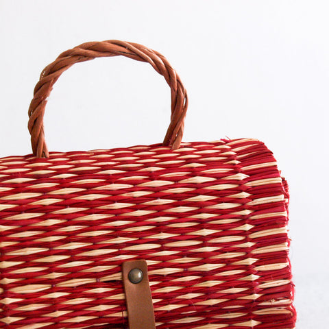 Panier traditionnel portugais avec sangle - Petit rouge