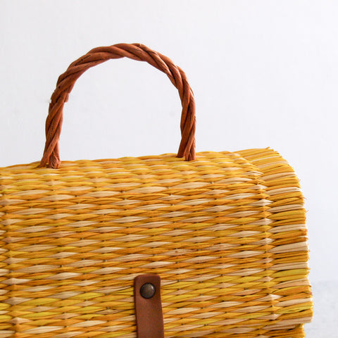 Panier traditionnel portugais avec sangle - Petit jaune