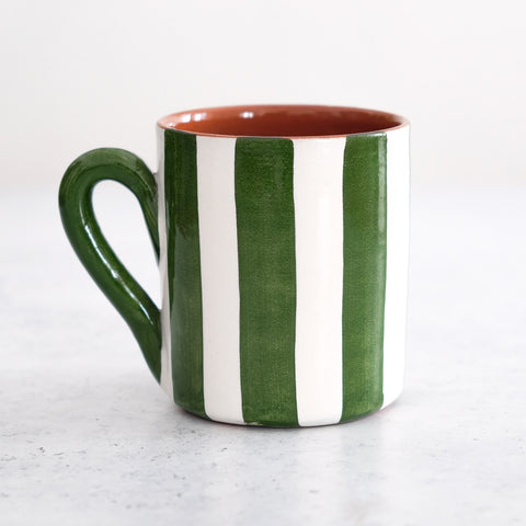 Mug à rayures audacieuses en vert